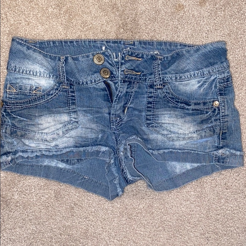 Distressed Jean Shorts